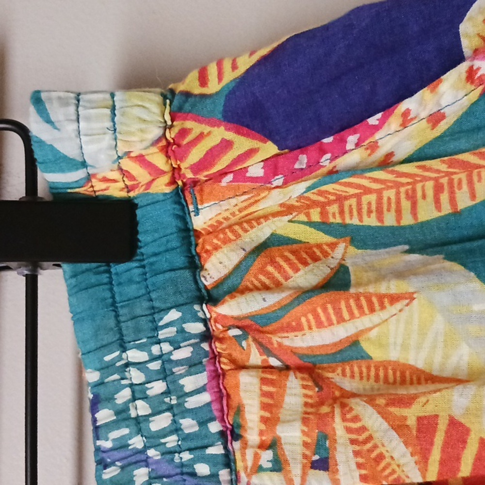 Cynthia Rowley Colorful Leaf Print Cotton Mini Skirt Size M - Picture 2 of 12
